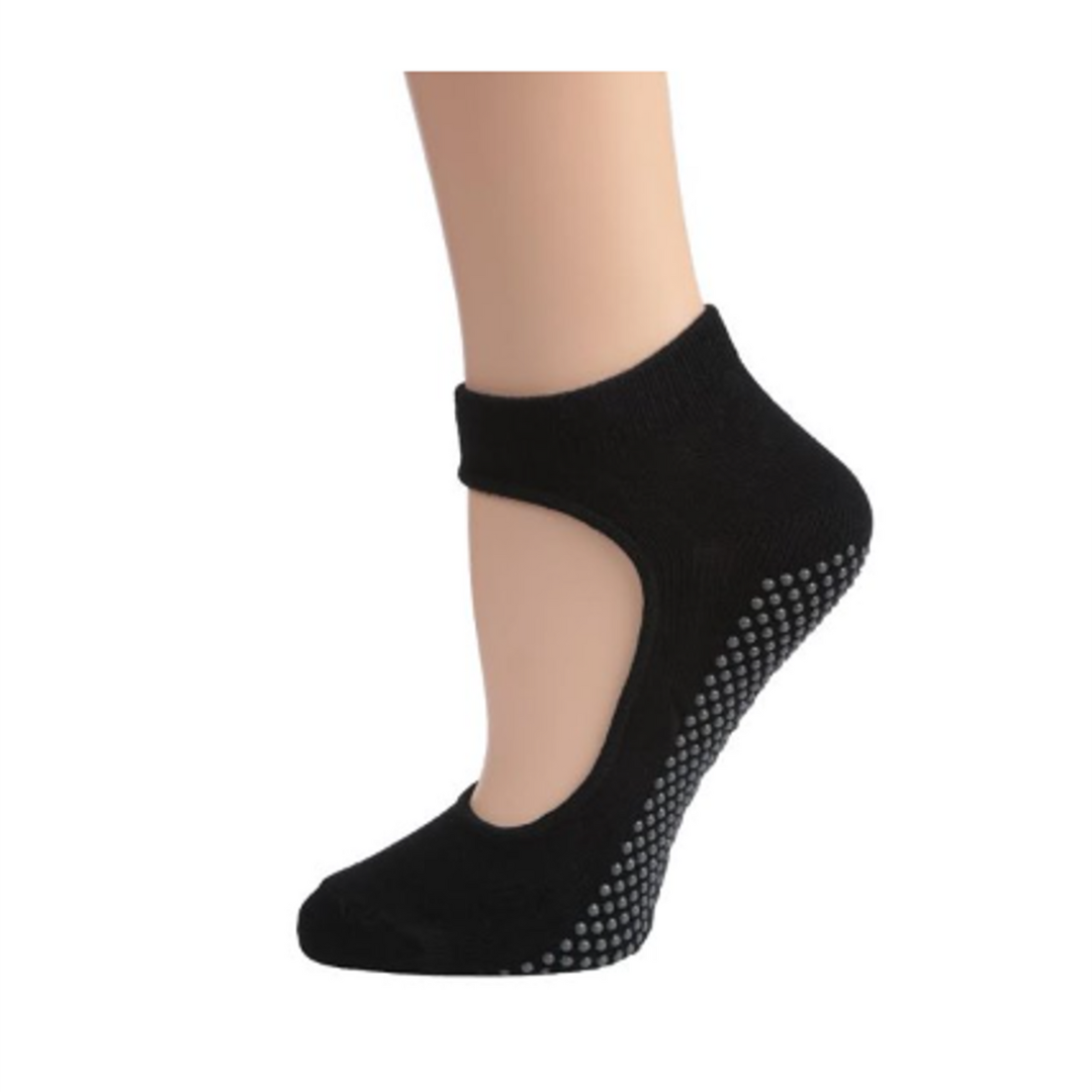 Yoga / Pilates Non-slip Ankle Socks (Black)