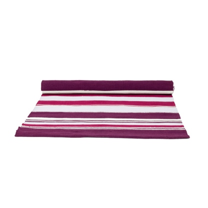 Handloom Cotton Yoga Mat – Goji Berry (70x15x15cm)
