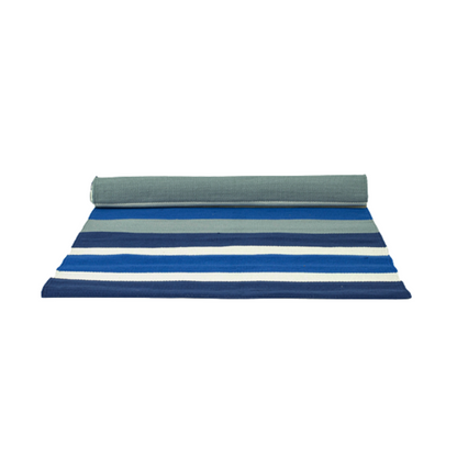 Handloom Cotton Yoga Mat – Glacier (70x15x15cm)